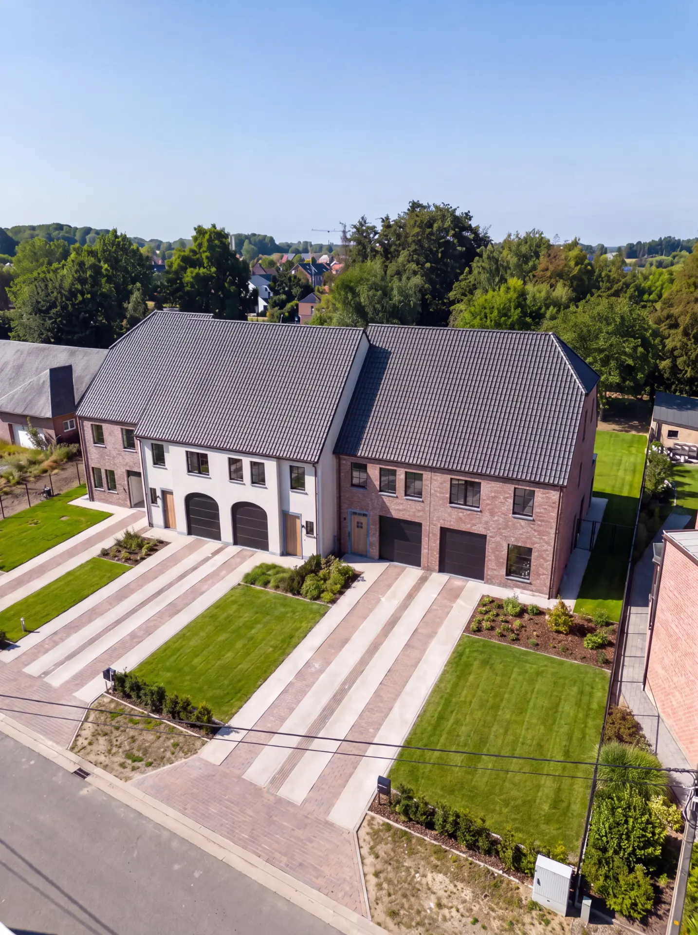 De Woninggalerij Lebbeke — luchtzicht op de woningen
